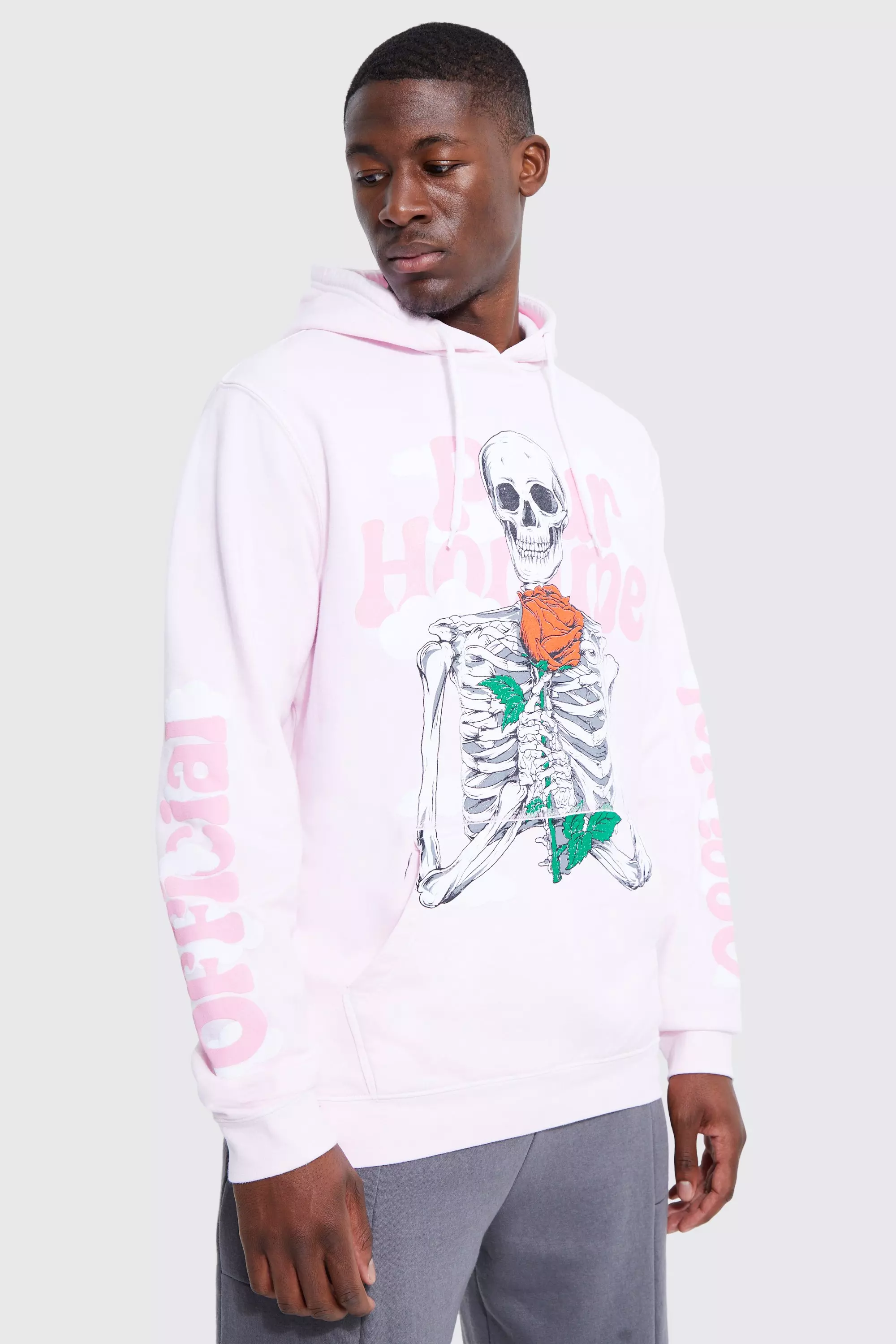 Off white hotsell skeleton hoodie